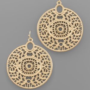 Filigree Disc Earrings